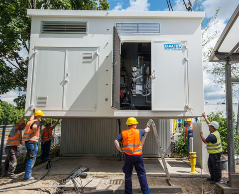 Natural gas filling station installation – Project: ARAL, Munich, Schenkendorfstraße